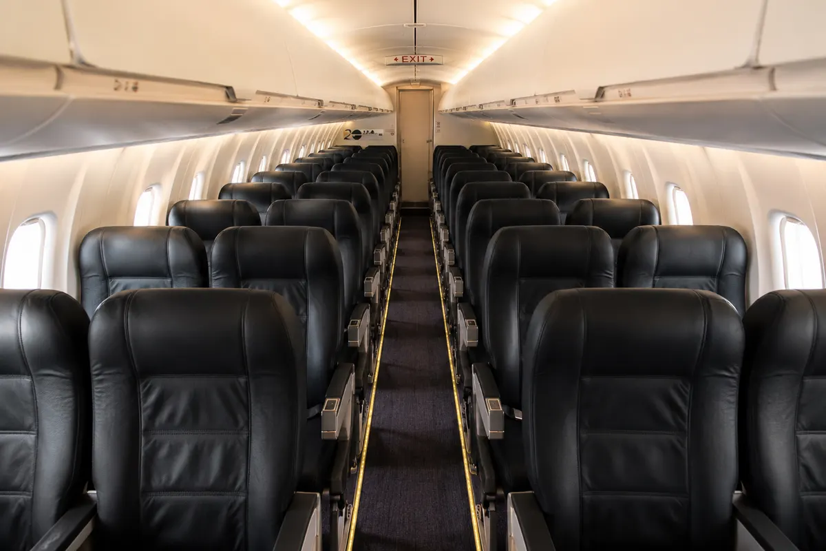 Bombardier CRJ-200 cabin interior for group charters