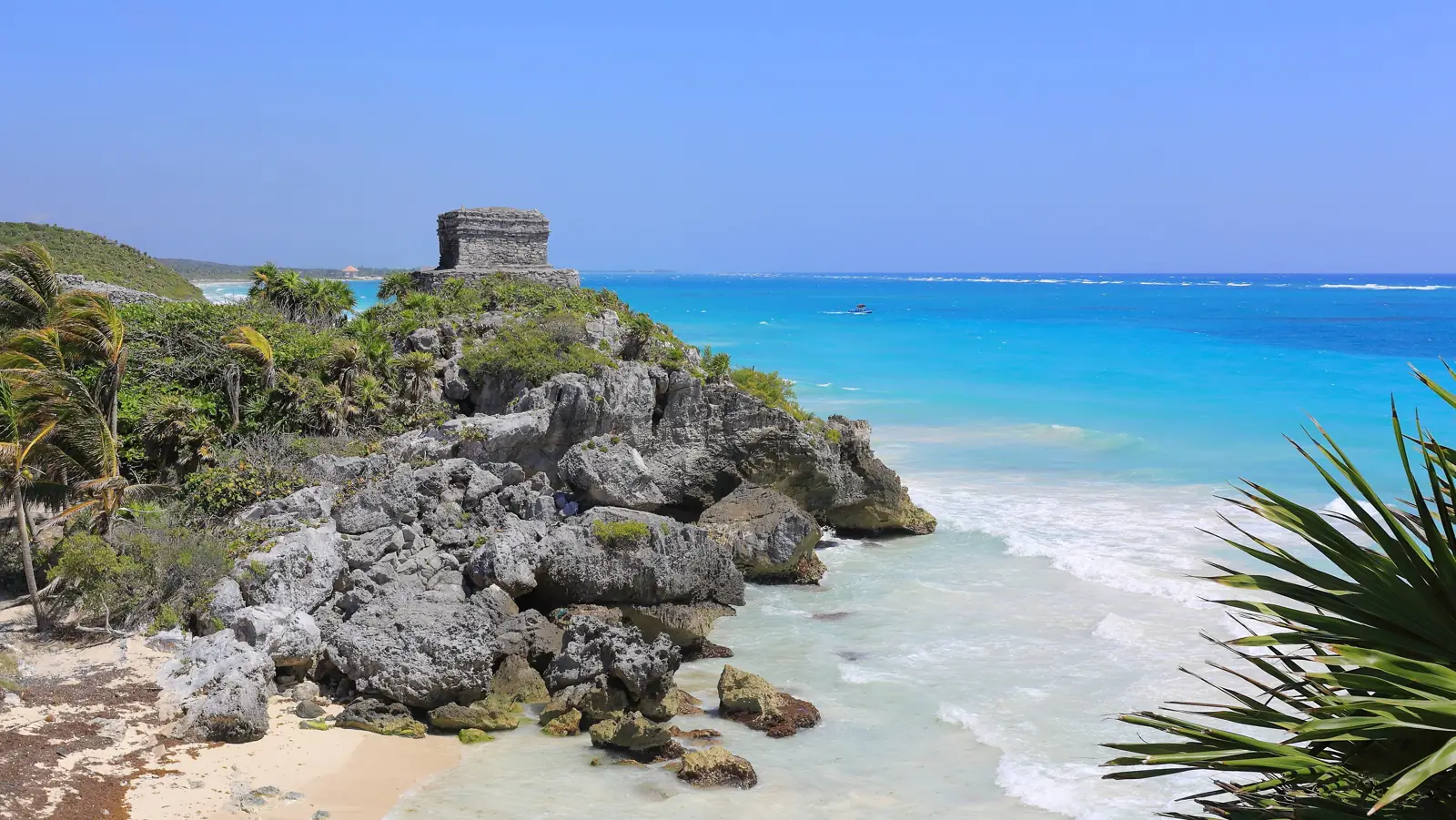 Temple of the Wind God at the Tulum archaeological site